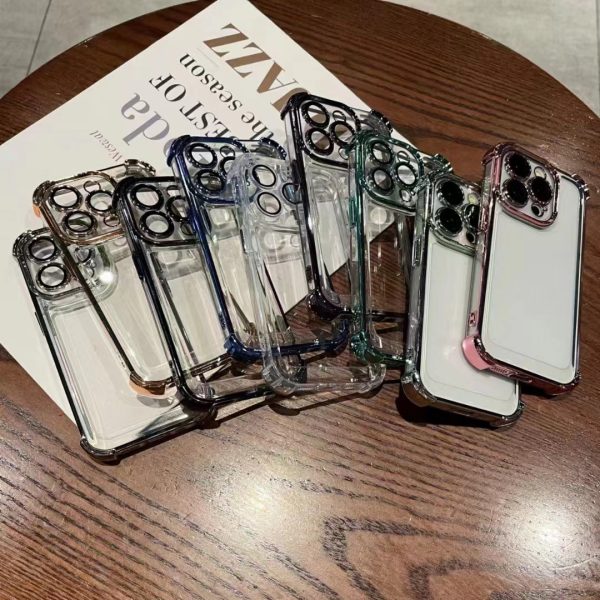 iPhone 17四角エアバッグ落下防止携帯ケースアップル16 PROMAX透明レンズフィルム15シースX対応 - 图片 3