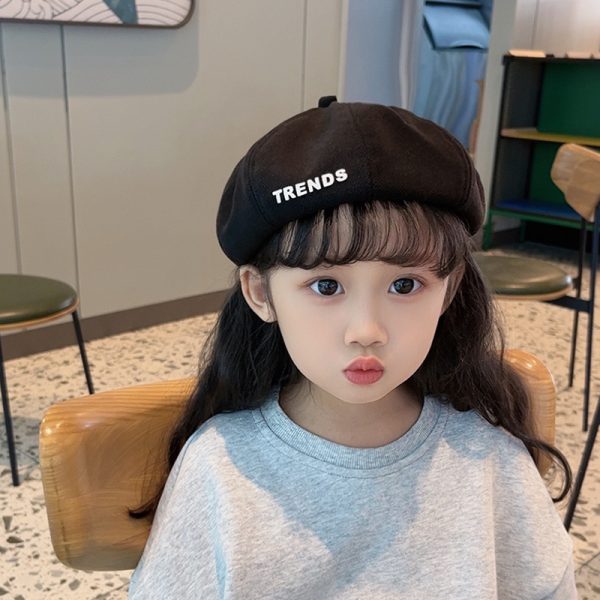 Children's berets, girls' princess hats, painters' octagonal hats, British pumpkin hats, warm autumn and winter baby hats, dome shaped hats - 图片 3