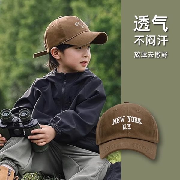 Ins Korean Spring and Autumn Baby Hat Embroidered Letter Children's Duck Tongue Hat Boys and Girls Fashion Baseball Hat Trend