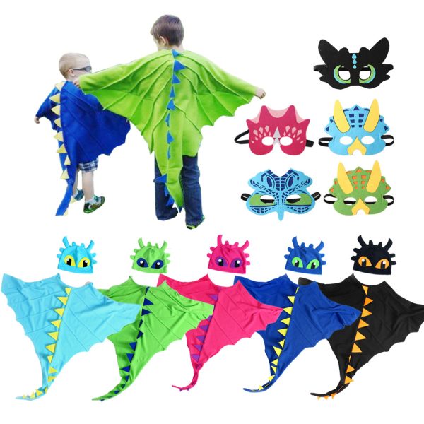 PartyTree恐竜マント帽子マスク子供出演衣装ハロウィンクリスマスコスプレ衣装