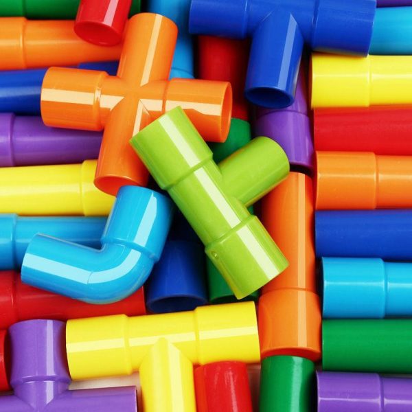 子供用パイプ積み木おもちゃの組み立て・組み立て・組み立て・知育プラスチック製水道管ベビー3歳幼稚園インタラクティブDiyおもちゃ