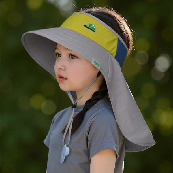 Children's hat for summer outings, sun protection and neck protection for girls, versatile sun protection hat, big brim, cute baby, mid air top hat