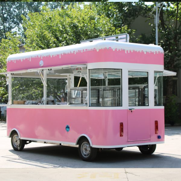 Special electric four-wheeled snack truck for stalls, mobile lo-mei fried skewers, barbecue truck, commercial three-wheeled multi-functional block dining car - 图片 2