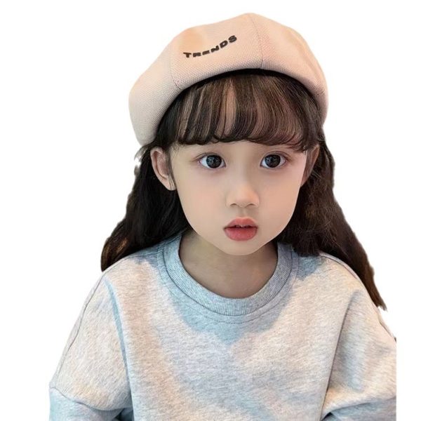 Children's berets, girls' princesses, painters' octagonal hats, English pumpkins, warm big brim, autumn and winter babies, children - 图片 5